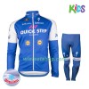 Kind Fietskleding (Wielershirt Lange Mouw + Fietsbroek Lang) 2017 Quick-Step Floors N001 Winter Thermal Fleece